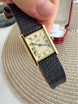 Reloj Cartier Tank Louis Oro Negro
