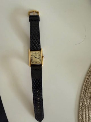 Reloj Cartier Tank Louis Oro Negro