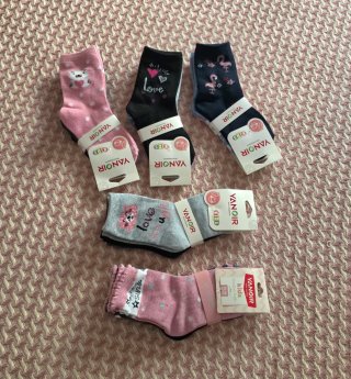Conjunto 5 packs meias menina-15 pares Tam.22/26