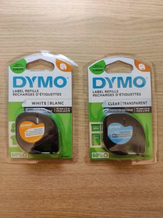 Repuestos Etiquetas DYMO Blancas y Transparentes