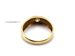 anillo oro 18k con piedra con diamante t. 25 (20,7 mm)