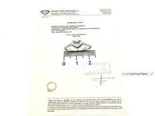 anillo oro 18k con piedra con diamante