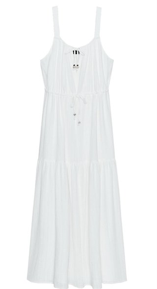Vestido Largo Blanco Zara