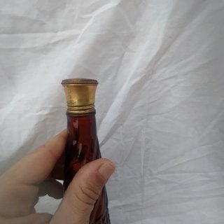 Juego 2 Botellas Antiguas Cristal Marrón