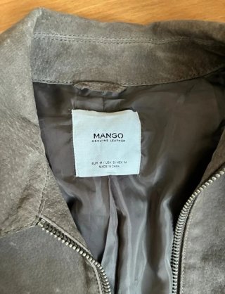Cazadora Mango Marrón Piel talla M
