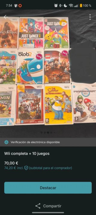 Nintendo Wii Completa + 10 Juegos