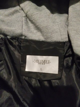 Cappotto imbottito donna nero e grigio