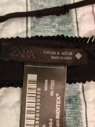 Top Zara Bordado con canutillos