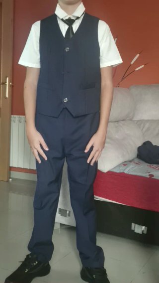Traje de niño completo azul talla 11-12