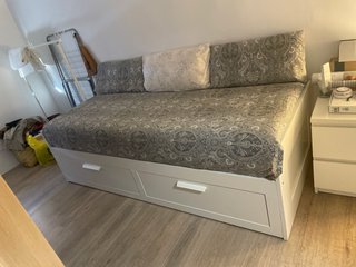 Cama nido blanca IKEA con almacenaje