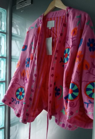 Zara Kimono Estampado Flores Manga Ancha
