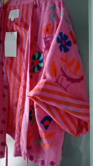 Zara Kimono Estampado Flores Manga Ancha