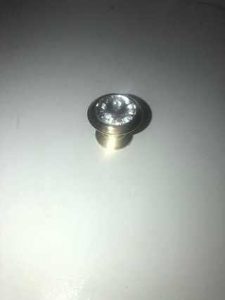 Manopola/Pomello 20 mm METALLICO Oro + Cristallo Strass
