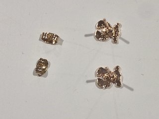 Pendientes plateados boton nuevos