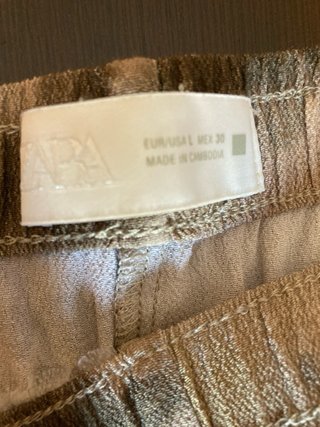 2 pantaloni estivi donna beige con altro motivo