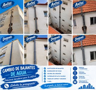 Cambio de bajante de agua