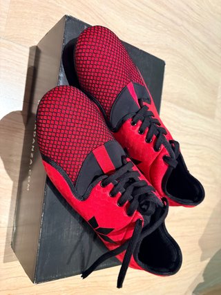 Zapatos Baile Latino Manuel Reina Rojo/Negro