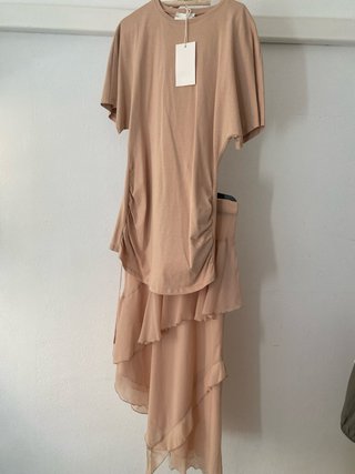 Vestido Zara Beige Talla Única