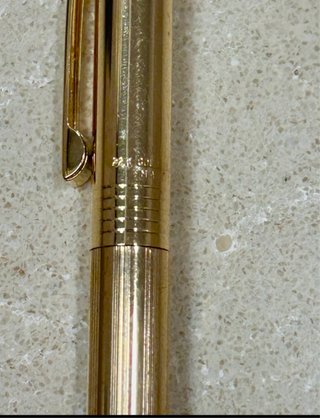 Bolígrafo Anson USA Acero y Oro estilo clásico