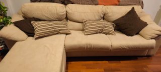 Sofá cama chaise longue con arcón