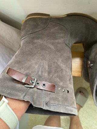 Botines piel ante marrón