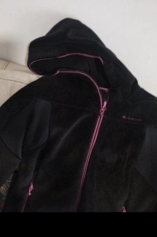 Forro polar con cremallera rosa para mujer talla M