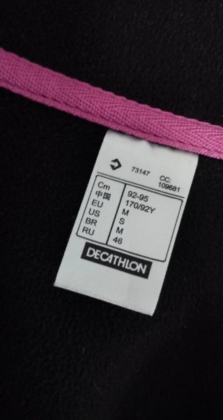 Forro polar con cremallera rosa para mujer talla M