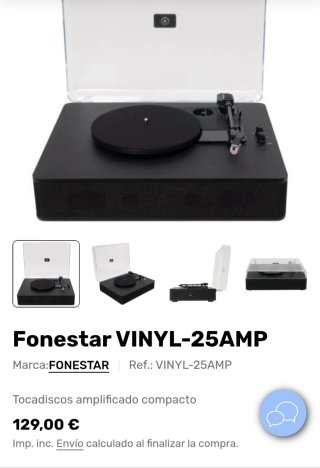 Fonestar VINYL-25AMP Tocadiscos Amplificado