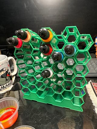 Organizador hexagonal para pinturas