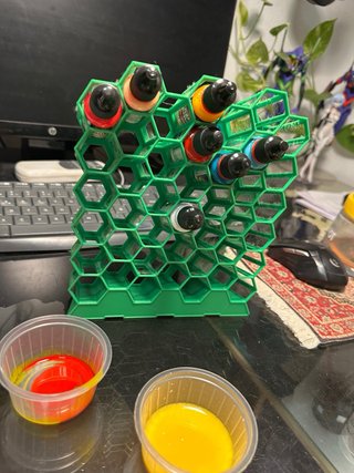 Organizador hexagonal para pinturas
