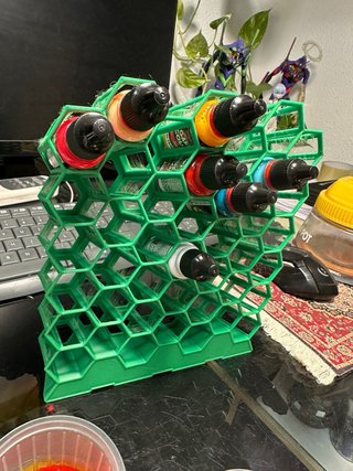 Organizador hexagonal para pinturas