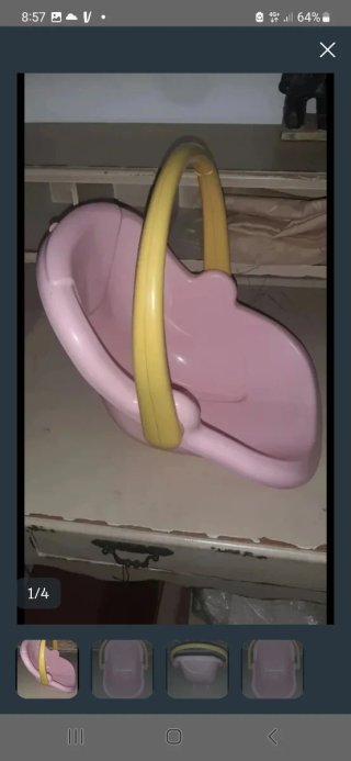 Portabebés para muñecos rosa y amarillo