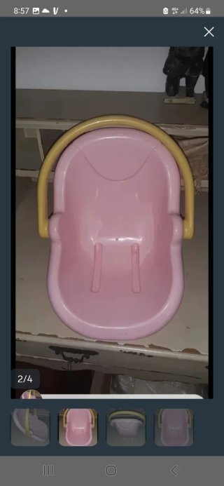 Portabebés para muñecos rosa y amarillo
