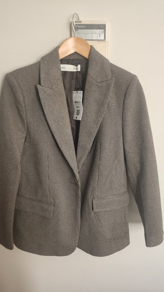 Blazer pata de gallo marrón