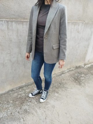 Blazer pata de gallo marrón