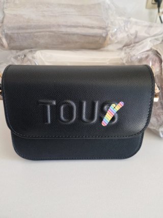 Bolso Tous Negro con Detalle Arcoíris