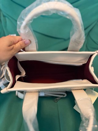 Borsa Tote Effetto Rafia Beige Nuova