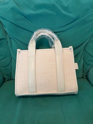 Borsa Tote Effetto Rafia Beige Nuova