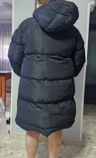 Chaquetón Puffer Largo Negro Talla Única