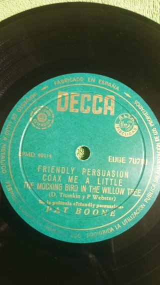 Disco Vinilo 7 Pat Boone Friendly Persuasion