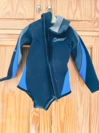 Traje de neopreno Cressi infantil , pesas y aletas