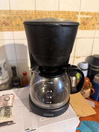 Cafetera Qilive Negra Jarra Cristal