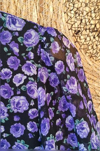 Robe courte fleurs violettes Bershka S 36 /...