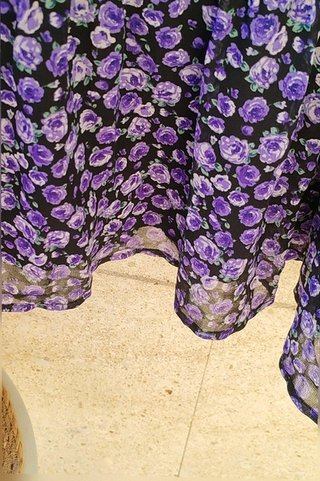 Robe courte fleurs violettes Bershka S 36 /...