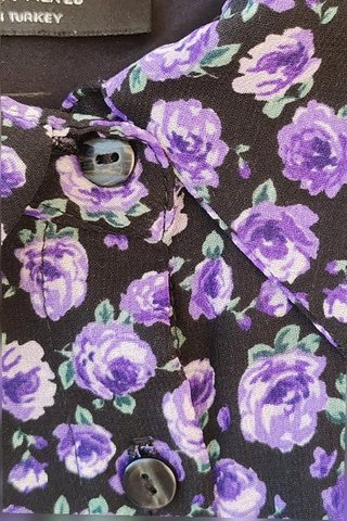 Robe courte fleurs violettes Bershka S 36 /...