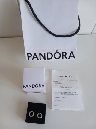 Pendientes Pandora Aro Circonitas Plata