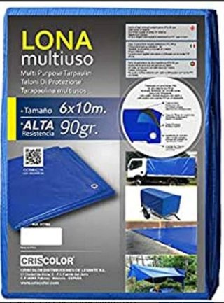 Lona Multiuso Impermeable 6x10m Azul