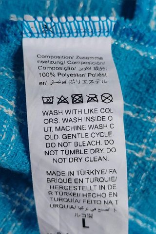 Veste tweed bleue turquoise L / Americana...