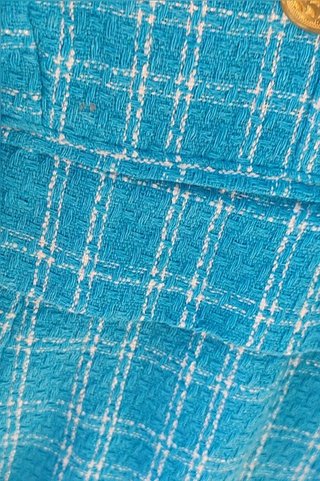 Veste tweed bleue turquoise L / Americana...