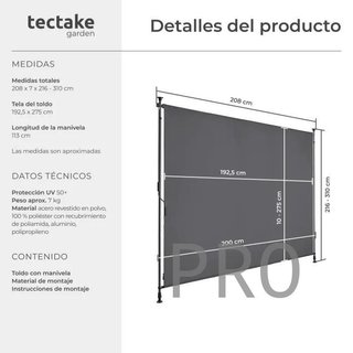 Toldo de pinza TAIJA
